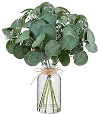 Palonu Artificial Hanging Plants for Shelf, 4 Pack Fake Potted Greenery Faux Eucalyptus Vine, Mandala Vine, String of Pearls,Pea pod Leaves in Pot for Office Living Room Bathroom Indoor Outdoor Décor